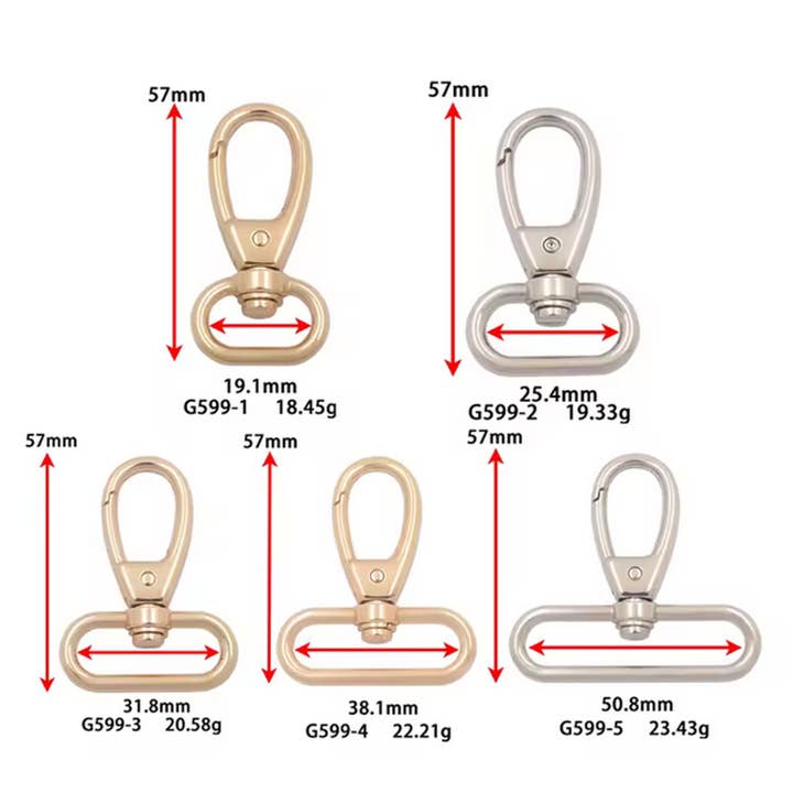 Swivel Eye Snap Hook for Bags & Handbag Accessories