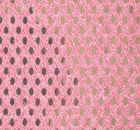 3MM Sequins On A Knit Solid Pink Sequins Fabric - Solid Pink, 44/45" Width (1 Yard)