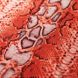 Snake Skin Nylon Spandex Fabric - Pink/Orange/Turquoise/Tan Snake Print, 58/60" Width, 320 GSM (1 Yard)