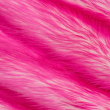 1 Yard Snow Luxury Two Tone Shaggy Faux Fur Fabric 58"/60" Width