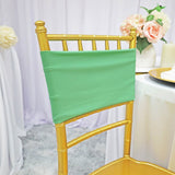 10 Pieces Sage Green Spandex Chair Bands for Banquet Chairs 7 x 13 Inches