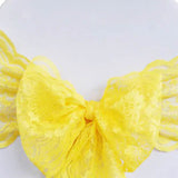 10 Pieces Canary Yellow Caspari Lace Chair Sashes Wedding Party Decor 9" x 108"