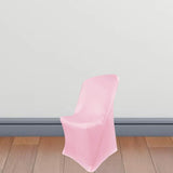 1 Piece Pink Stretch Spandex Chair Cover for Lifetime Folding Chair Durable & Machine Washable