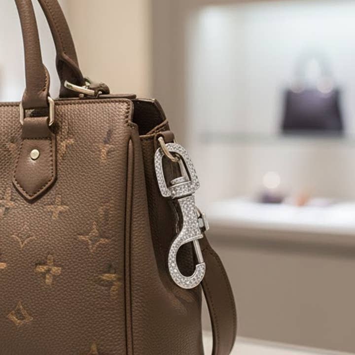 Luxury Diamond Decorated Hook Set Stylish High Quality Metal Hardware