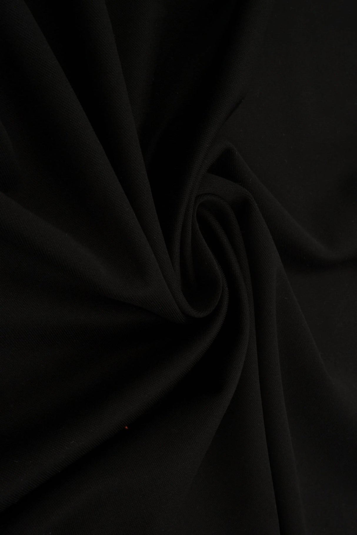 Poly Span Techno Fabric 1 Yard Black Smooth Stretch Medium Weight 58/60" Wide