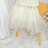 1 Piece Pewter & Charcoal Ballerina Spandex Chiavari Chair Cover Sleek Stretch Fit with Flowing Skirt