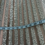 1 Yard Elegant Beaded Lace Fabric Embroidered on 100% Polyester Mesh – GD-02HB
