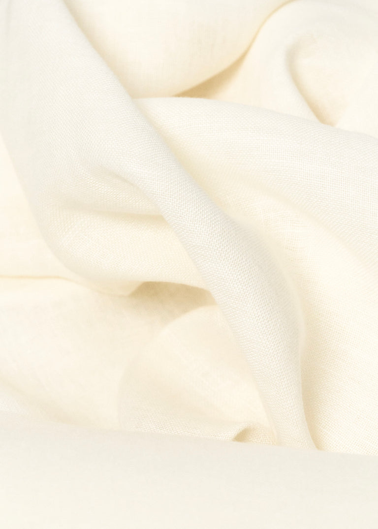 1 Yard Solid Off White Pure Linen Gauze Fabric 5 oz Flat Washed 57 Inches Wide
