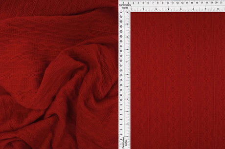 Knit Jacquard Cable Knit Sweater Fabric Stretch Polyester Spandex 58/60 Inches Wide