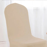 1 Piece Spandex Banquet Chair Cover Champagne Stretch Wrinkle Resistant Event Decoration