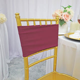 10 Pieces Elegant Sangria Spandex Chair Bands 7 x 13 Inches