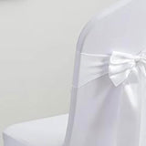 10 Pieces White Polyester Chair Sashes 8"x108" with Serged Edges for Events