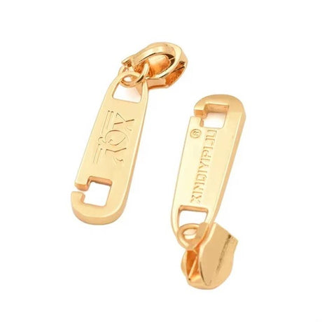 Manufacturer Zipper Heads Customized Shape Colour Zip Slider Gold Engraved Logo Zipper Pull