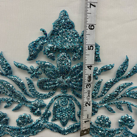 1 Yard Glitter Mesh Fabric | 55" Wide | Sparkling Mesh for Dresses, Costumes & Event Wear