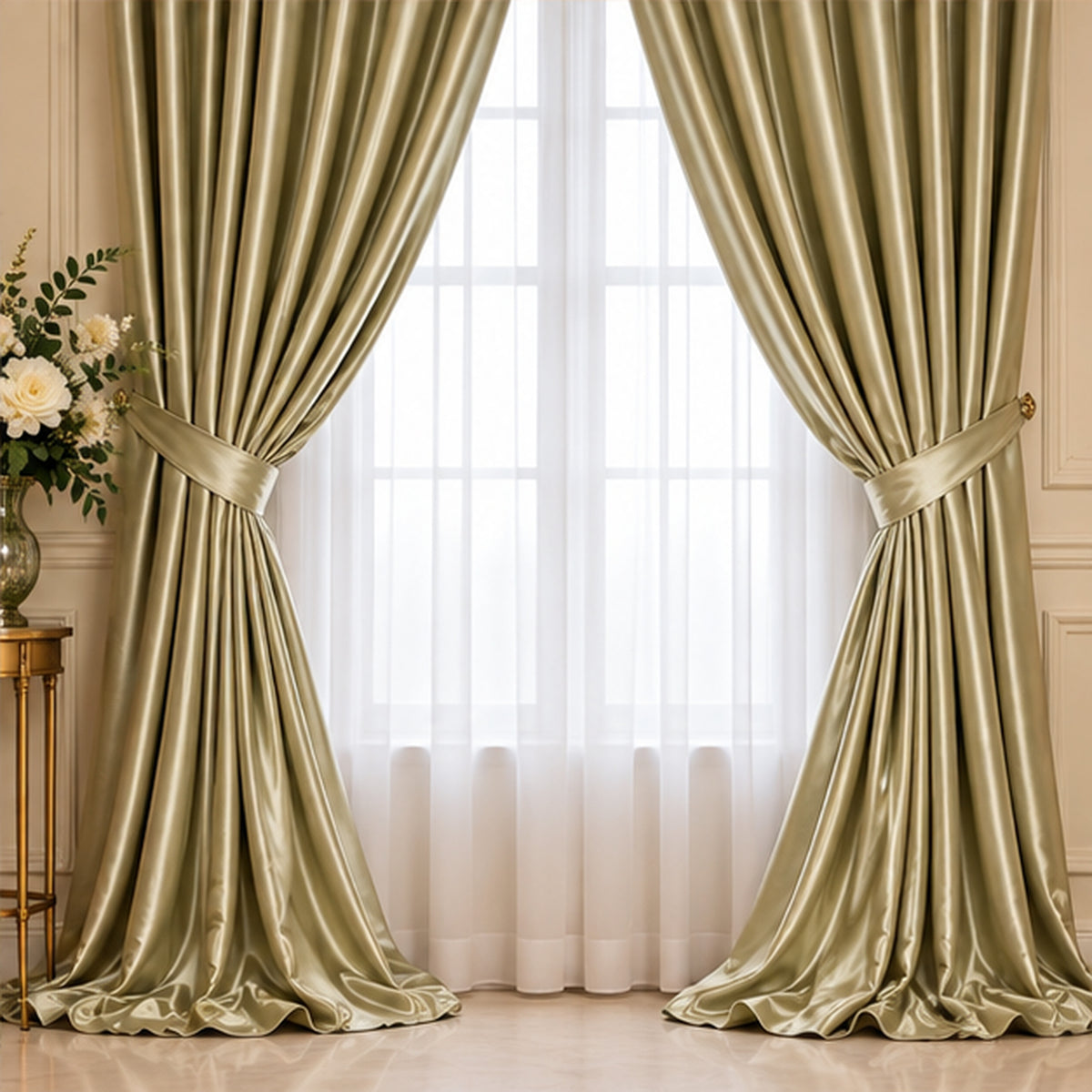 Champagne Low Stretch Polyester Fabric Extra Wide 108/120 Inch