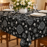 Paisley Bandanna Fabric Black Poly Cotton Print by the Yard Decor
