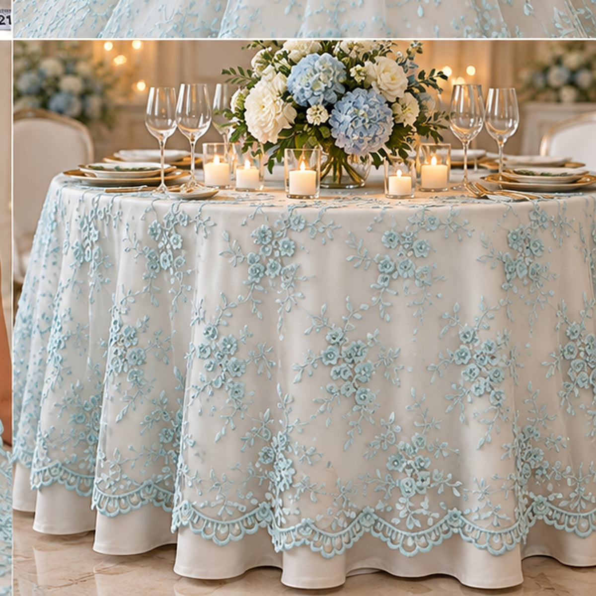 Beaded Lace Fabric Embroidered Polyester Net Mesh 52 inches wide