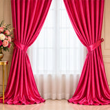 Hot Pink Low Stretch Polyester Tricot Fabric 108/120 Inch Yard