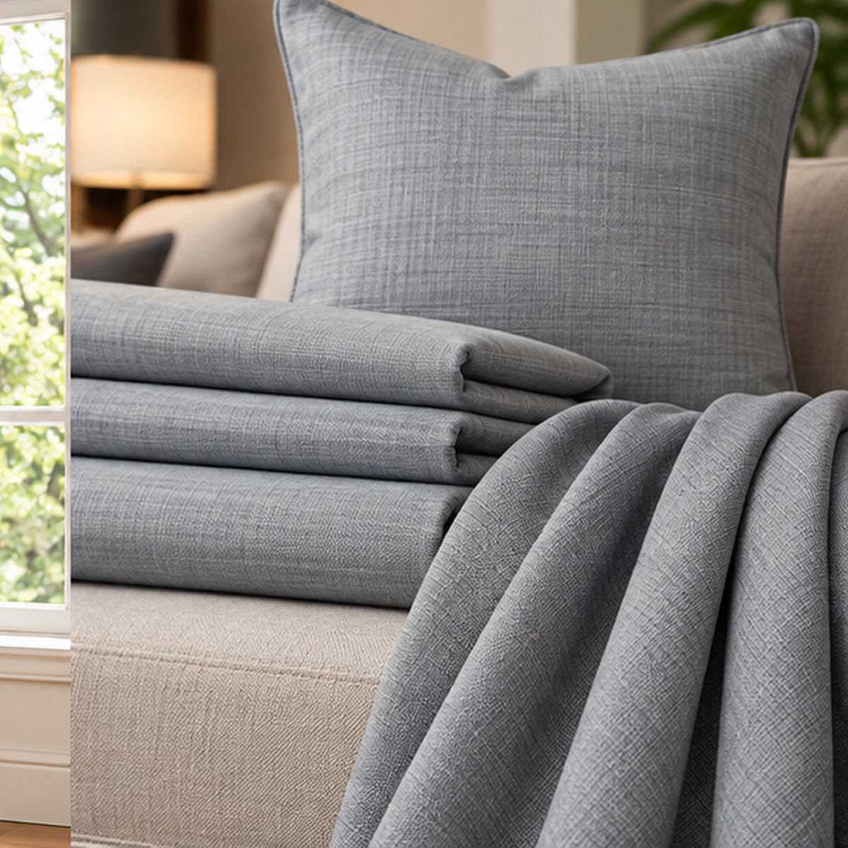 Lt Grey Sharkskin Merino Wool Fabric 58/60in Width by the Yard