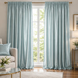 Light Blue Low Stretch Polyester Fabric Extra Wide 108/120 Inch