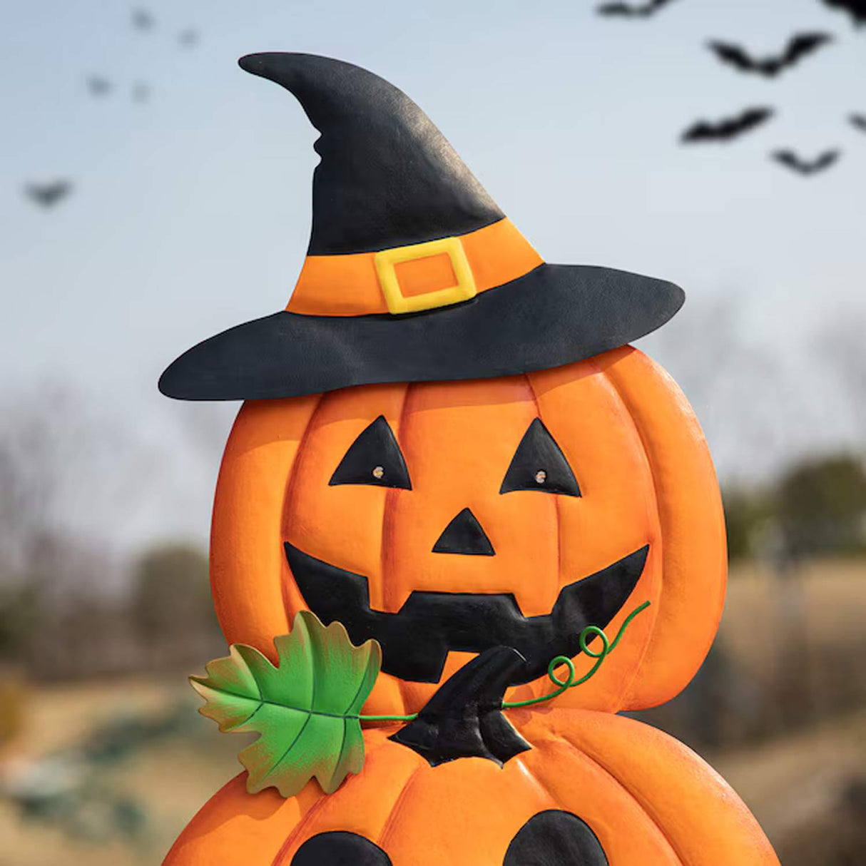 Glitzhome 331ft Lighted Jack-O-Lantern Yard Decoration Halloween Pumpkin Stake