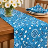 Paisley Bandanna Fabric Turquoise Poly Cotton Print by the Yard