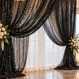 BPS Mesh Lace Black Mesh Fabric Sheer Stretch by the Yard Decor