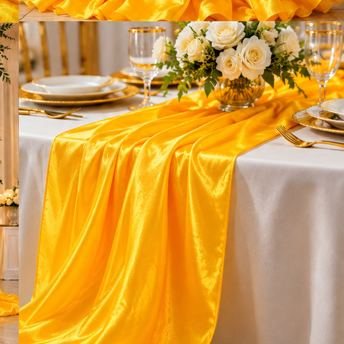 Yellow Low Stretch Polyester Tricot Fabric 108/120 Inch Yard