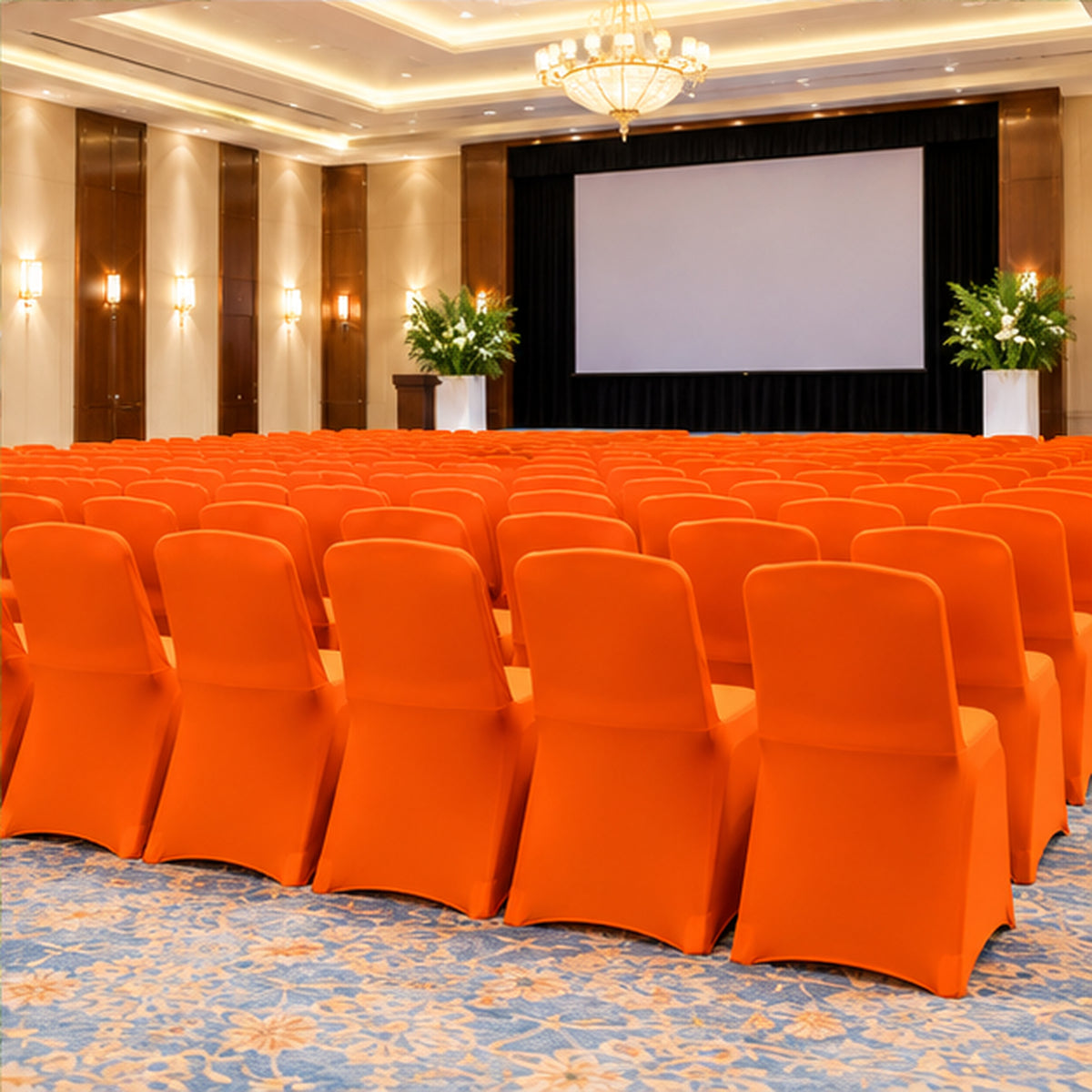 Orange Premium Spandex Lifetime Folding Chair Cover 220 GSM 1pc