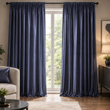 Navy Blue Low Stretch Polyester Fabric Extra Wide 108/120 Inch