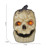 Haunted Living Lighted White Jack-O-Lantern Battery Operated Animated Halloween Decoration