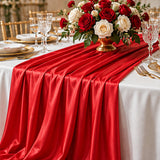 Red Low Stretch Polyester Fabric Extra Wide 108/120 Inch Yard