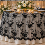 Beaded Lace Fabric Embroidered Polyester Net Mesh Handmade Yard