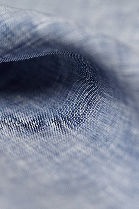 1 Yard Navy or Off White 2 Tone Melange Linen Fabric Lightweight Flat Weave 58 Inches Wide