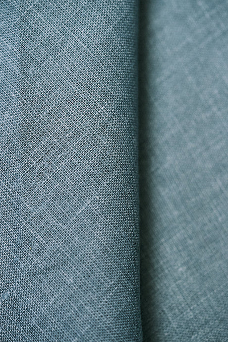 1 Yard Deepwater Pure Linen Fabric Softened Midweight 5.5 oz 57 Inches Wide