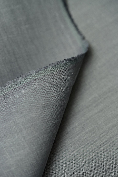 1 Yard Premium Pewter Pure Linen Fabric Midweight 5.5 oz 60 Inches Wide