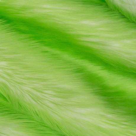 1 Yard Snow Luxury Two Tone Shaggy Faux Fur Fabric 58"/60" Width