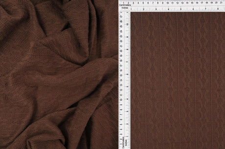 Knit Jacquard Cable Knit Sweater Fabric Stretch Polyester Spandex 58/60 Inches Wide