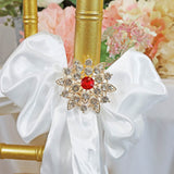 1 Piece North Star Rhinestone Chair Band Buckle Silver Metal Accent 2 Inch Width