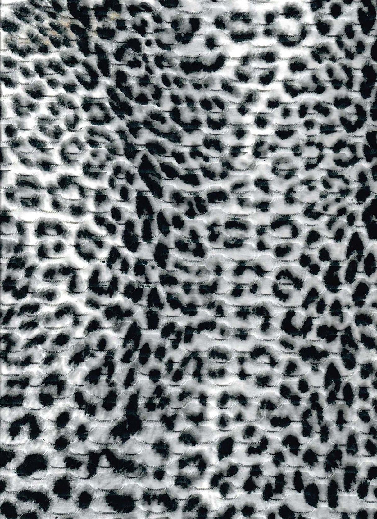 1 Yard Grey Animal Honeycomb Knit Jacquard Fabric Stretch 58/60 Inches Wide