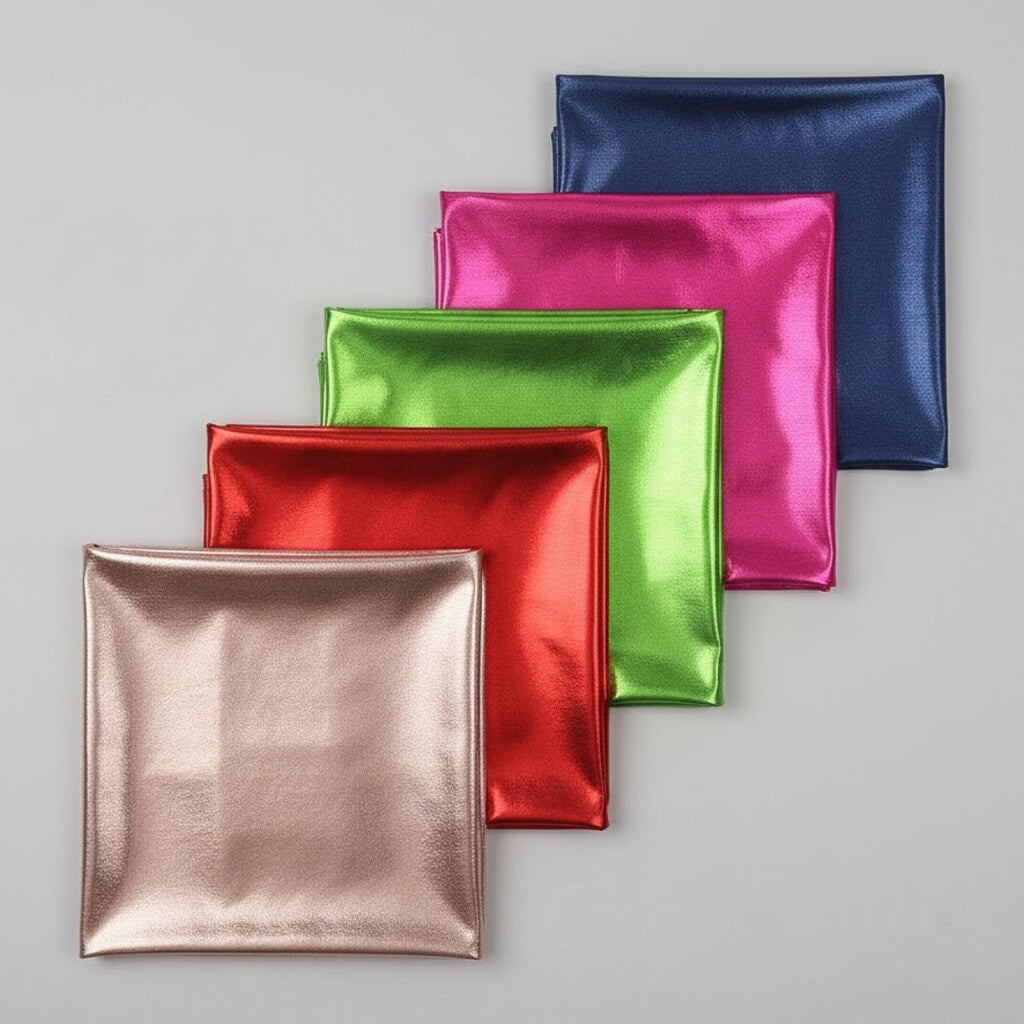 Foil Nylon Spandex Metallic Stretch Fabric 80% Nylon 20% Spandex for Dancewear Party Apparel 58 Inch Width 200 GSM