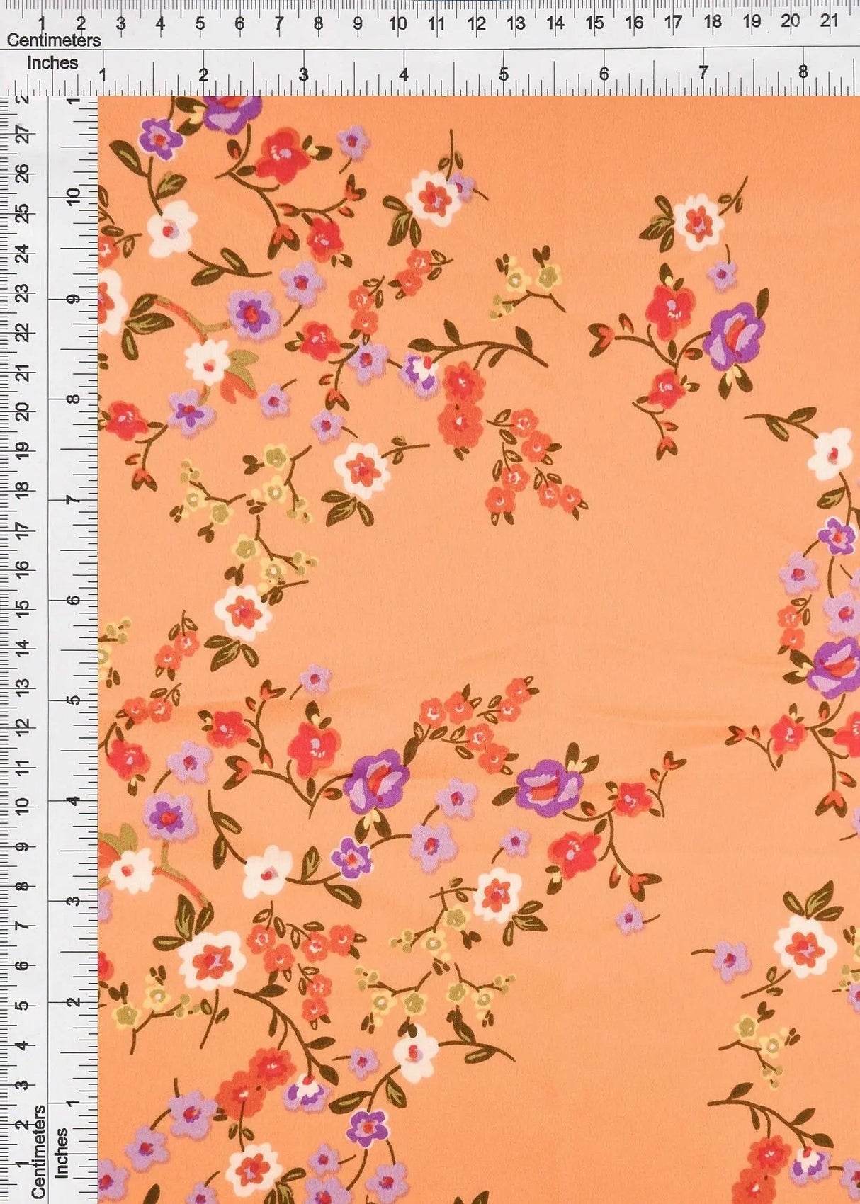 1 Yard Bubble Satin Floral Print Fabric, 58/59? Wide Polyester Spandex Blend