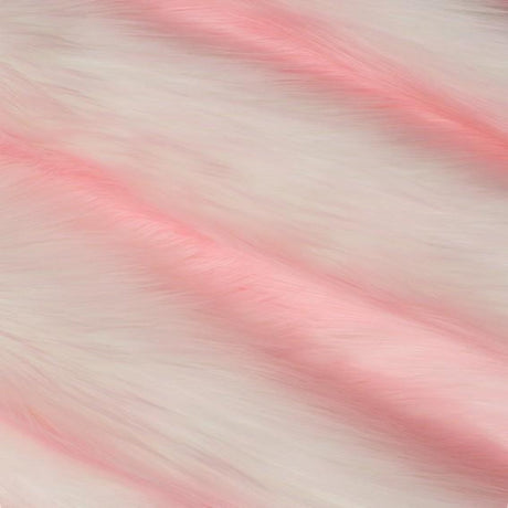 1 Yard Snow Luxury Two Tone Shaggy Faux Fur Fabric 58"/60" Width