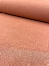 1 Yard Clay Pure Linen Fabric, Softened Finish 5.5 oz Midweight 57 Inches Wide