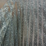 1 Yard Blush Beaded Lace Embroidered Fabric on Polyester Mesh, 54" Wide,