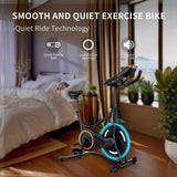 Exercise Bike for Home, Indoor Cycling Bike with Digital Display, Adjustable Seat & Handlebars, Smartphone Mount 35.04"x 22.05"x44.88"