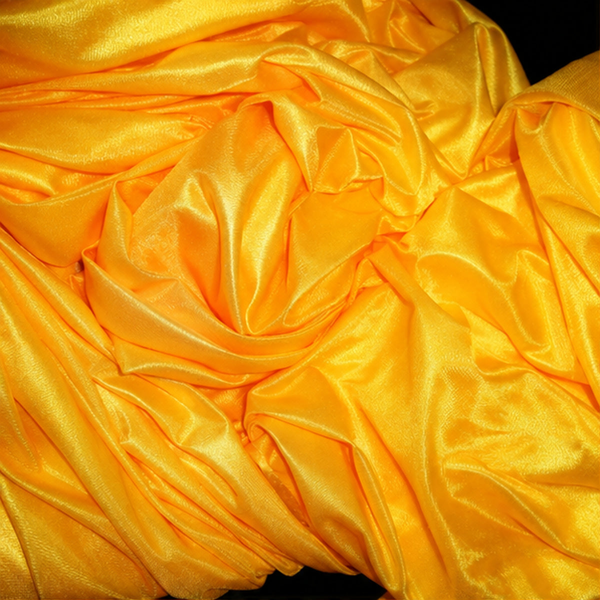 Yellow Low Stretch Polyester Tricot Fabric 108/120 Inch Yard