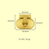 S740 Good Quality Fashion Custom Metal Turn Bag Lock Clasp Push Twist Lock