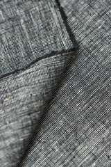 1 Yard Black or Off White 2 Tone Melange Linen Fabric, Midweight Softened 58 Inches Wide