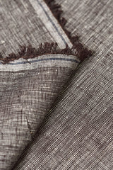 1 Yard Brown or Off White 2 Tone Melange Softened Pure Linen Fabric, Midweight 58 Inches Wide